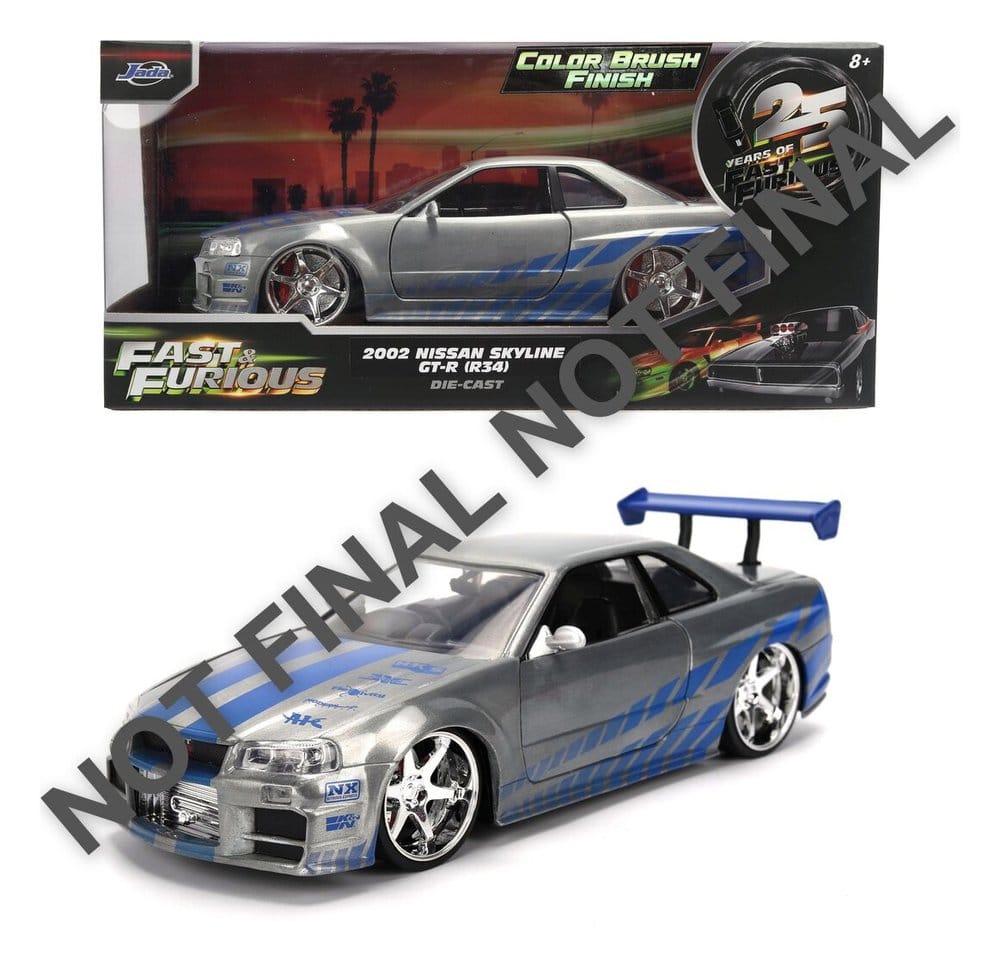 Fast & Furious Diecast Vehicle 1:24 Anniversary Nissan Skyline 19 cm 4006333107535