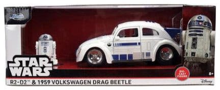Star Wars Diecast Modell 1:24 R2-D2 1959 VW Drag BeetleStar Wars Diecast Model 1:24 R2-D2 1959 VW Drag BeetleStar Wars Véhicule 1:24 R2-D2 1959 VW Drag BeetleStar Wars Vehículo 1:24 R2-D2 1959 VW Drag Beetle 4006333105562