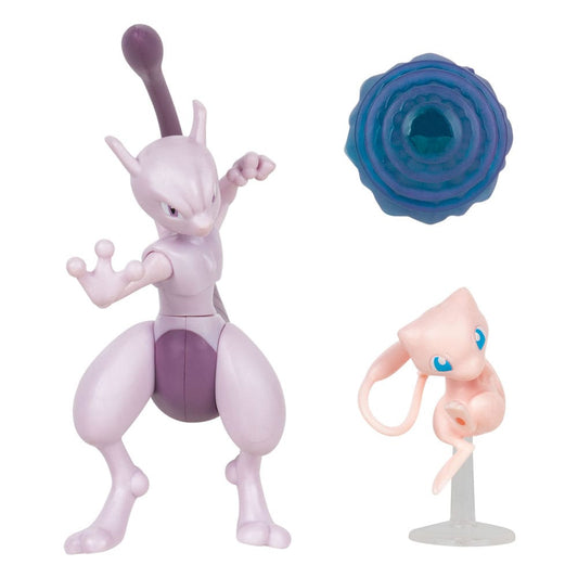Pokémon Figure 2-Pack Mewtwo 10 cm & Mew 5 cm 0191726471394