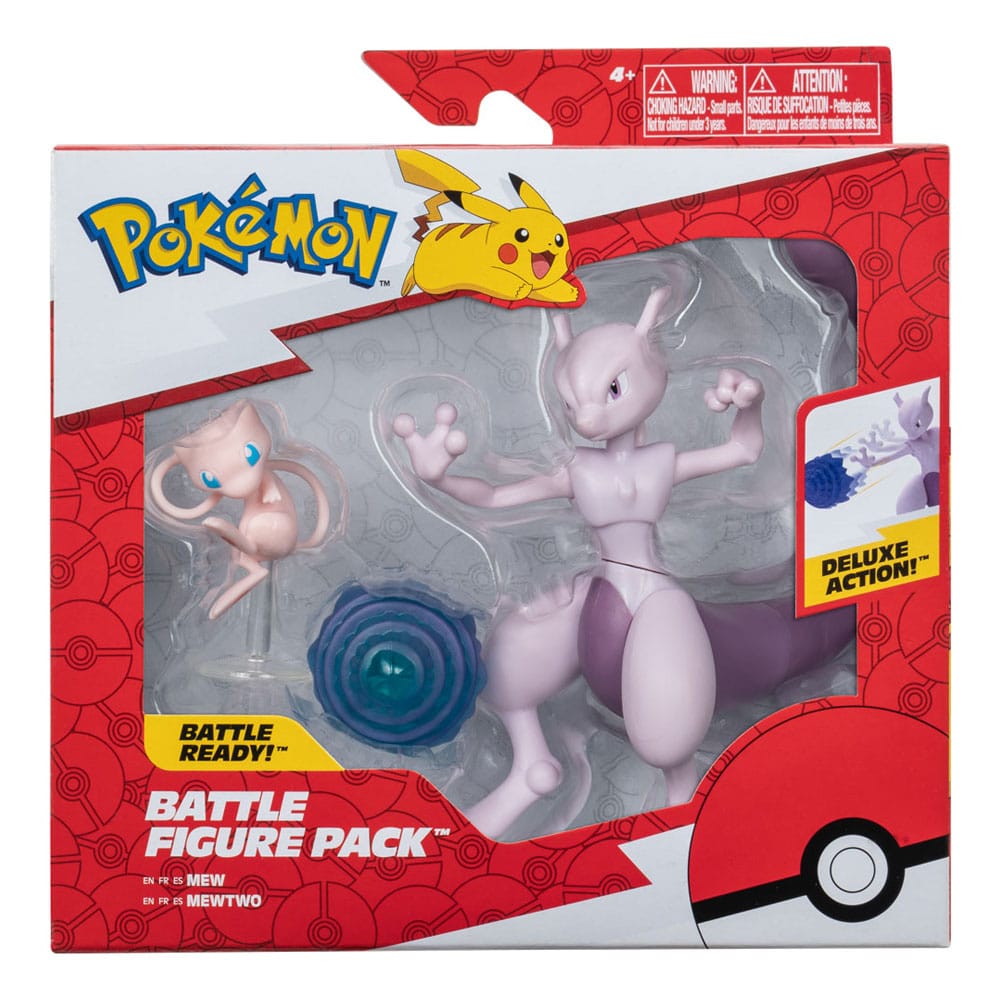 Pokémon Figure 2-Pack Mewtwo 10 cm & Mew 5 cm 0191726471394