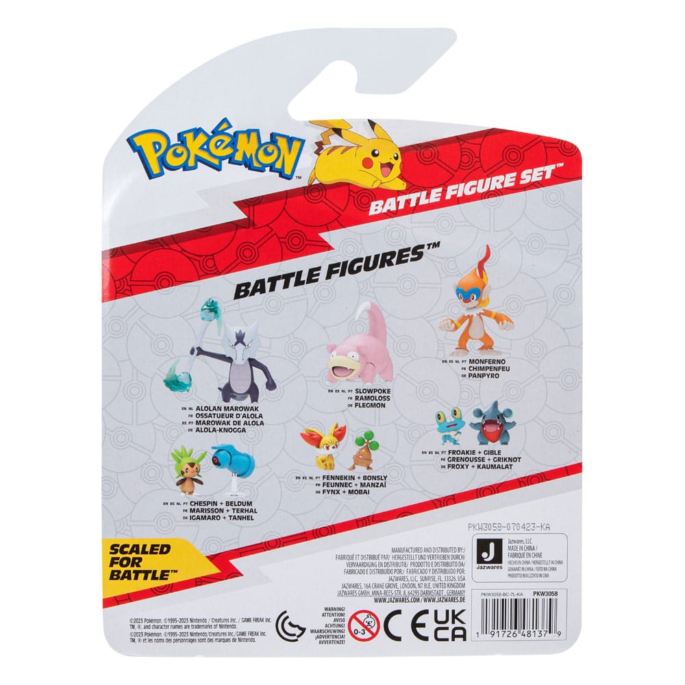 Pokémon Battle Figure Set 3-Pack Pawniard, Squirtle #1, Monferno 5 cm 0191726481379