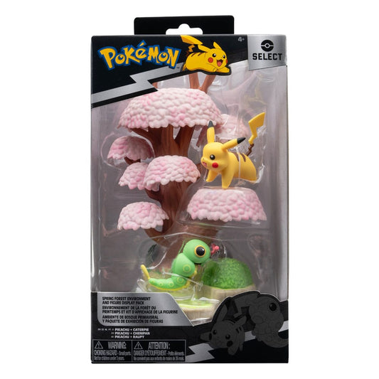 Pokémon Environment Set Spring Forest & Caterpie & Pikachu 5 cm    0191726483687