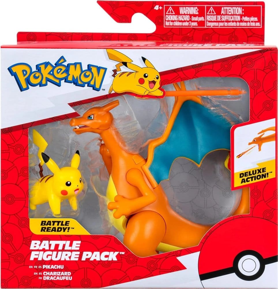 Pokémon Figure 2-Pack Charizard 11 cm & Pikachu 5 cm 0191726515555