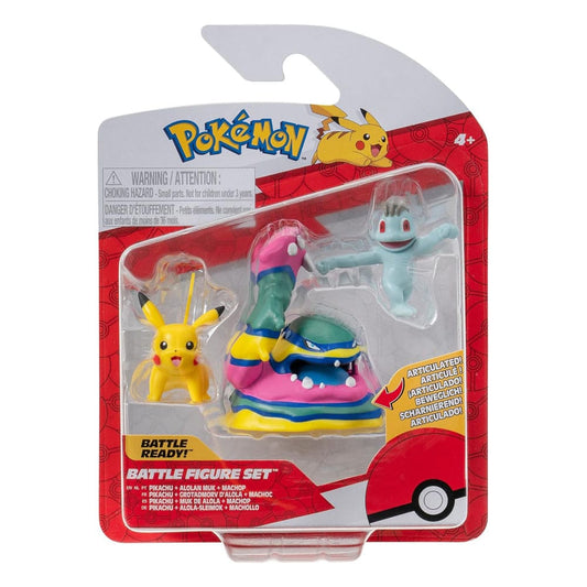 Pokémon Battle Figure Set 3-Pack Machop, Pika 0191726709381