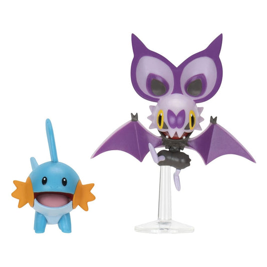 Pokémon Figure 2-Pack Mudkip & Noibat with Stand 8 cm  0191726755401