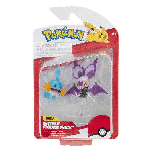 Pokémon Figure 2-Pack Mudkip & Noibat with Stand 8 cm  0191726755401