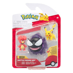 Pokémon First Partner Battle Figure Set Figure 3-Pack Magby, Pikachu & Gastly 0191726755968