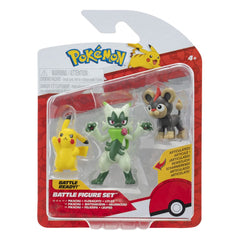 Pokémon First Partner Battle Figure Set Figure 3-Pack Litleo, Pikachu & Floragato 0191726756019