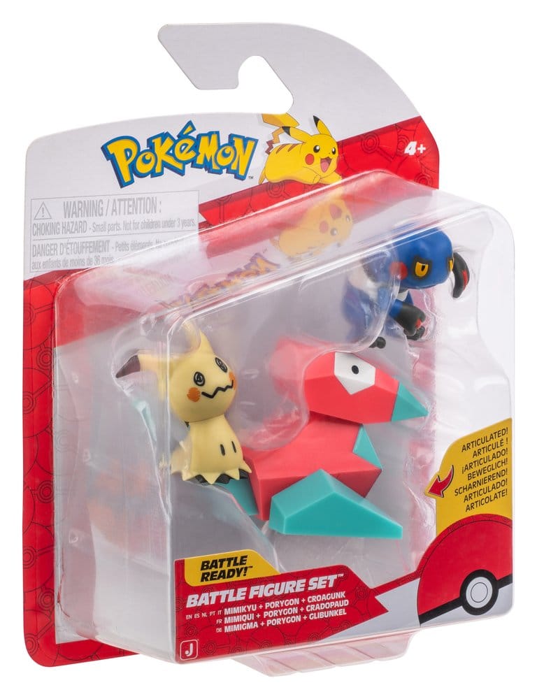 Pokémon Battle Figure 3-Pack Mimikyu, Porygon & Croagunk 0191726756057