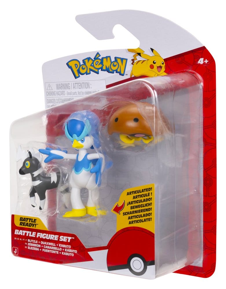 Pokémon Battle Figure 3-Pack Blitzle, Kabuto & Quaxwell 0191726756088