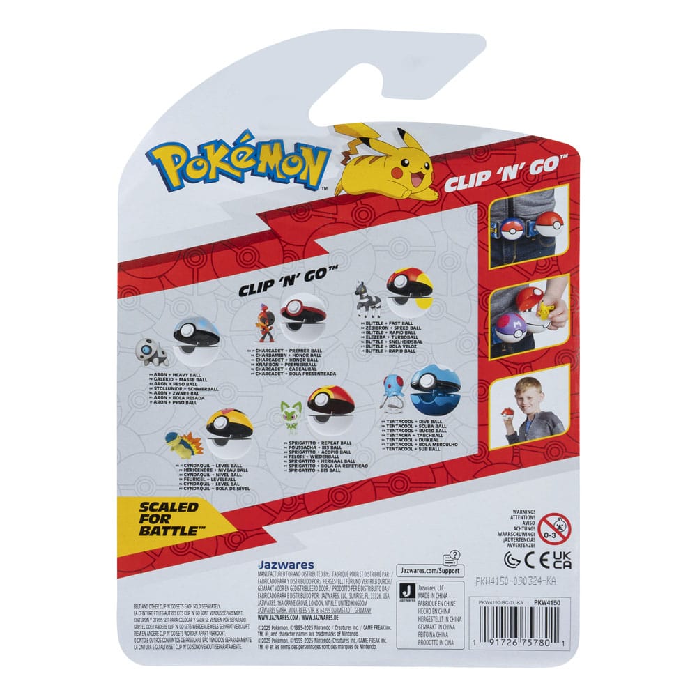Pokémon Clip'n'Go Poké Balls Blitzle & Fast Ball 0191726757795
