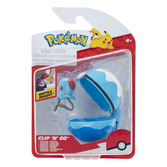 Pokémon Clip'n'Go Poké Balls Tentacool & Dive Ball 0191726757825