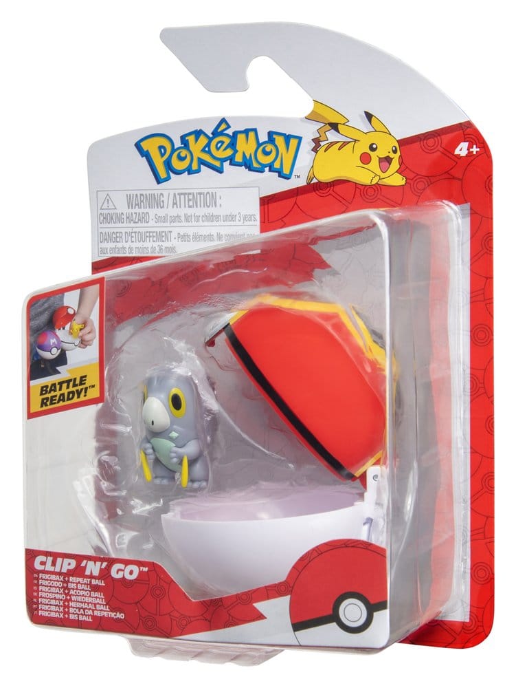 Pokémon Clip 'n' Go Action Figure Wave 21 Frigibax & Repeat Ball 0191726757832