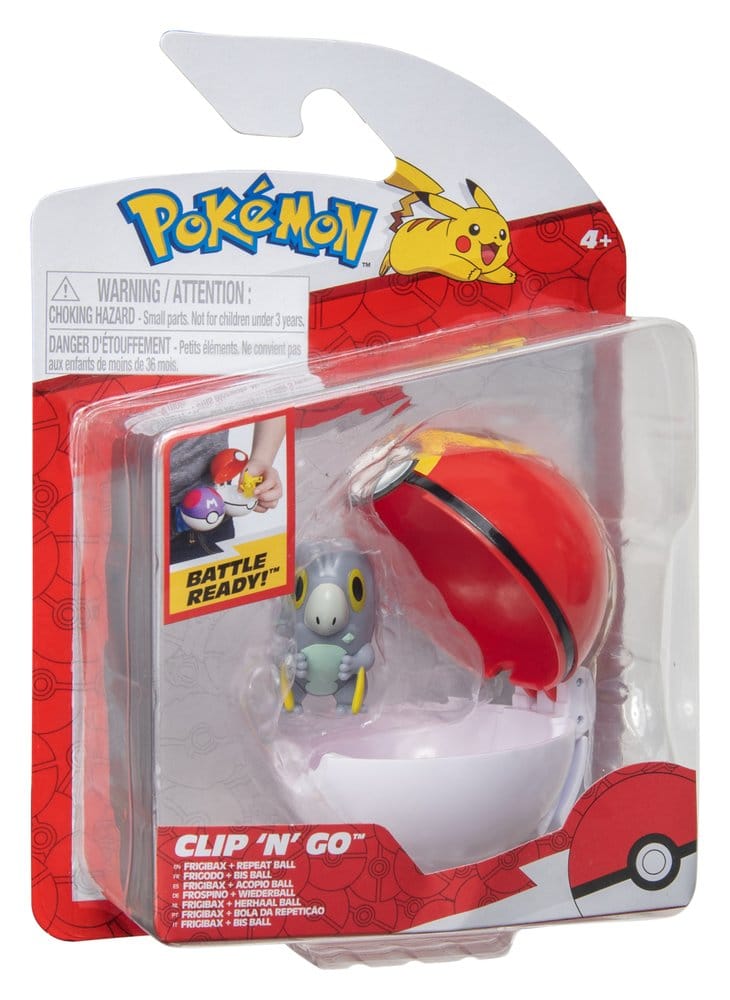 Pokémon Clip 'n' Go Action Figure Wave 21 Frigibax & Repeat Ball 0191726757832
