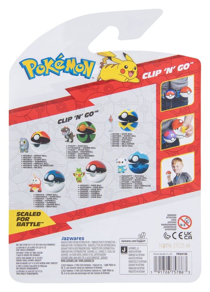 Pokémon Clip 'n' Go Fuecoco & Great Ball 191726757863