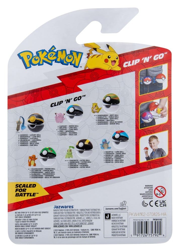 Pokémon Clip 'n' Go Action Figure Charmander & Friend Ball 0191726757924