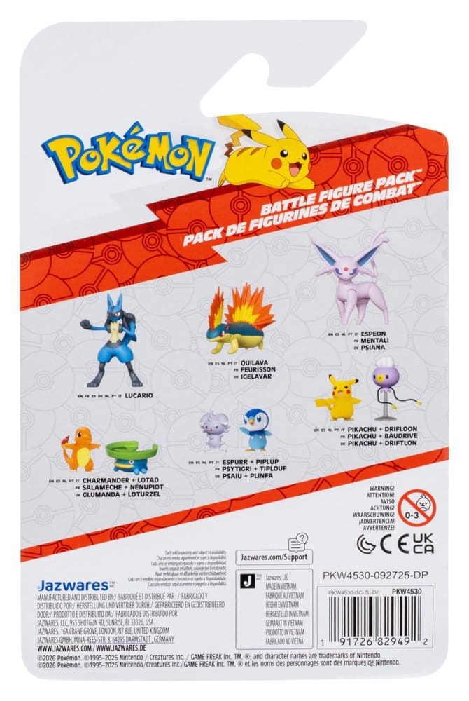 Pokémon Battle Figure 2-Pack Espurr & Piplup 0191726829492