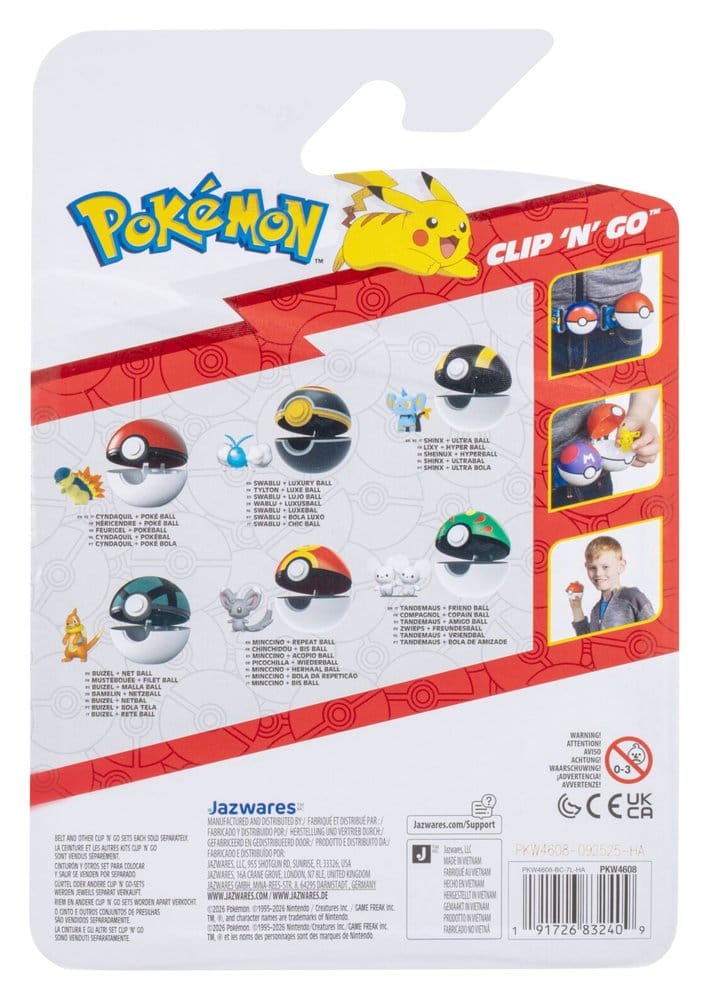 Pokémon Clip 'n' Go Action Figure Cyndaquil & Poké Ball 0191726832409