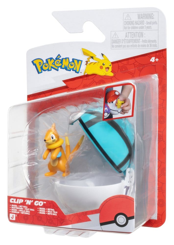 Pokémon Clip 'n' Go Action Figure Buizel & Net Ball 0191726832416