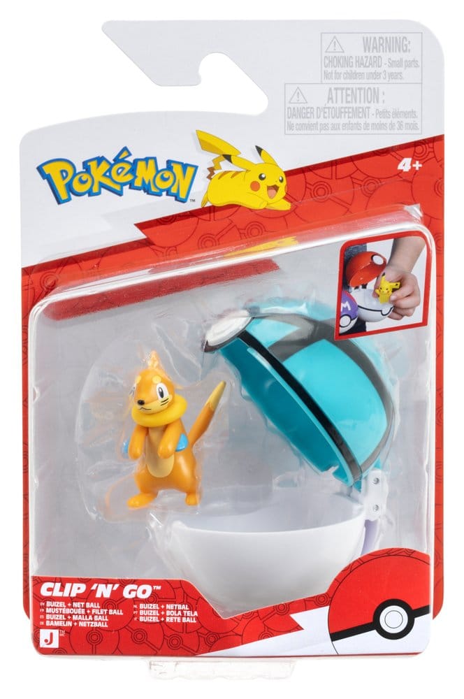 Pokémon Clip 'n' Go Action Figure Buizel & Net Ball 0191726832416
