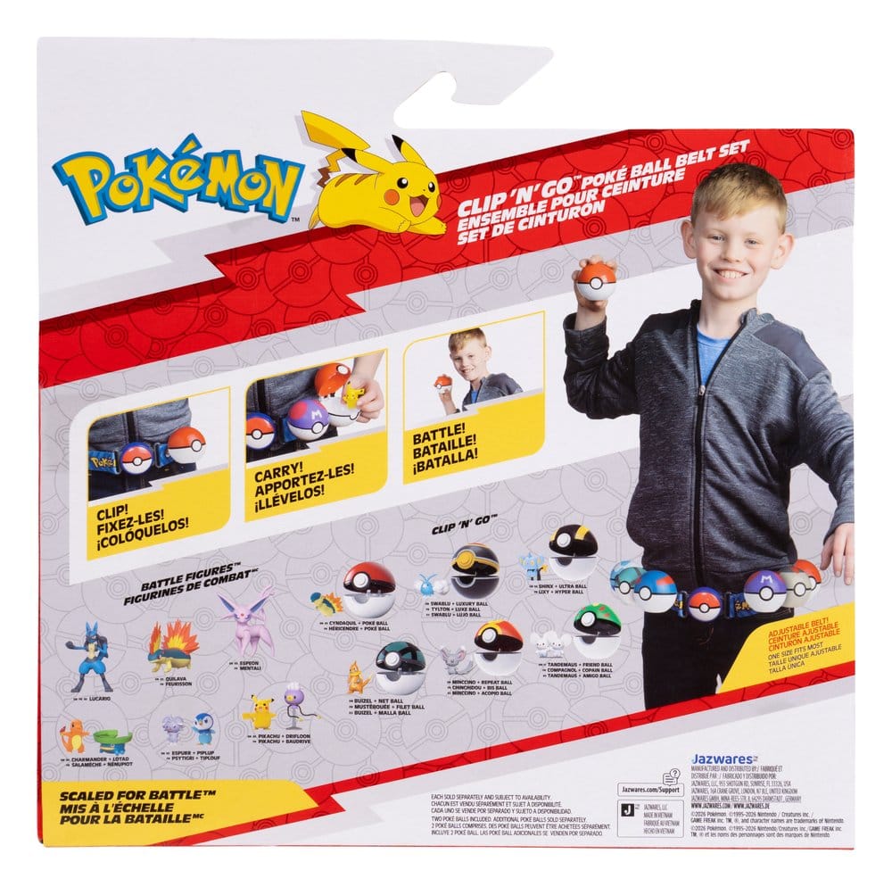 Pokémon Toy Clip 'n' Go Belt Set Fennekin 0191726892526