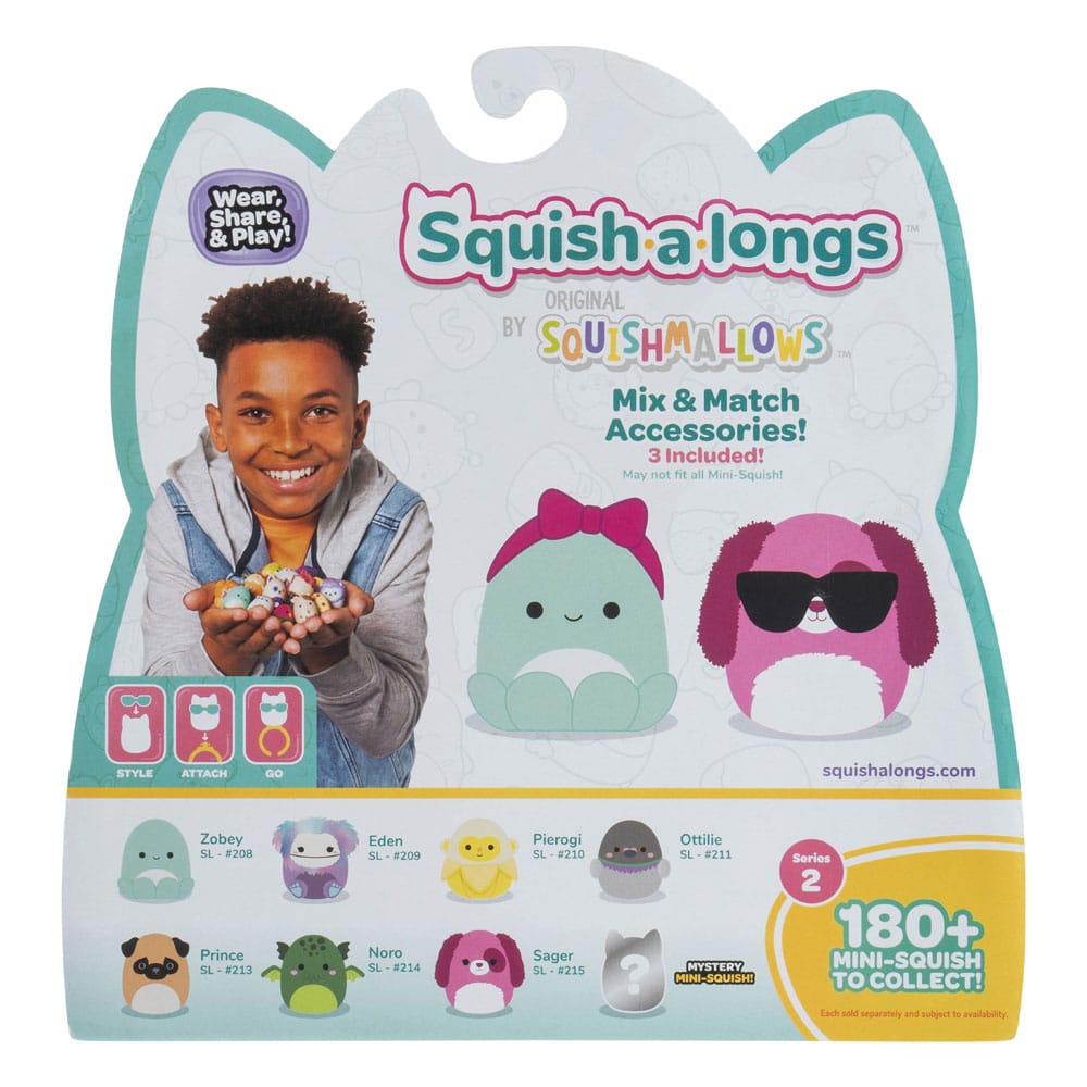 Squishmallows Squish-a-longs minifigures Set of 8 Series 2 Style 1 2,5 cm  0191726755197