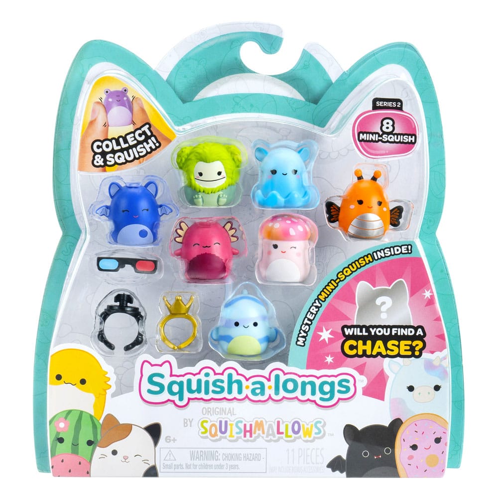 Squishmallows Squish-a-longs minifigures Set of 8 Series 2 Style 2 2,5 cm  0191726755203