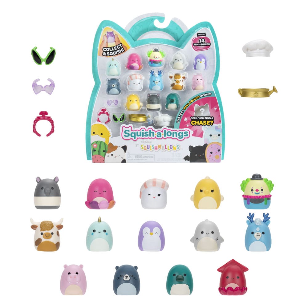 Squishmallows Squish-a-longs minifigures Set of 14 Series 2 Style 1 2,5 cm  0191726755258
