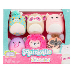 Squishville Mini Squishmallows Plush Figure 6-Pack Safari Squad 5 cm 0191726877028