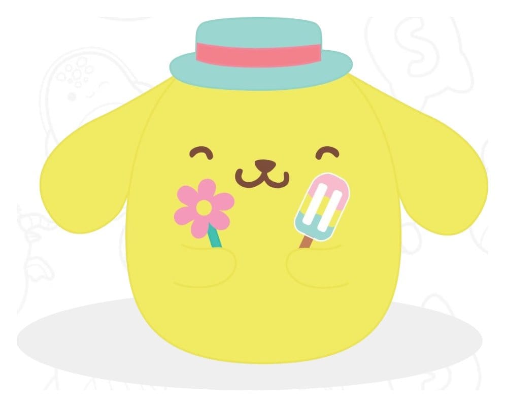 Sanrio Squishmallow Plush Figure Hello Kitty and Friends Seize the Moment Pompompurin Popsicle 20 cm 0191726033233
