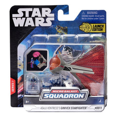 Star Wars Micro Galaxy Squadron Vehicle with Figure Ginivex-Class Starfighter 7,5 cm 0191726416128