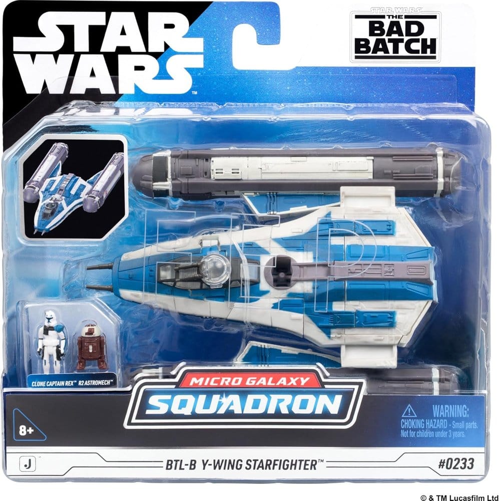 Star Wars Medium Vehicle BTL-B Y-wing Starfighter with Clone Captain Rex 13 cm 0191726943457