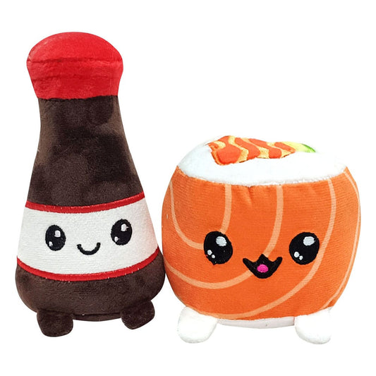 Yummis Together Plush Figures 2 Pack Uramaki & Soya in Take Away Bag 21 cm        8053172181406