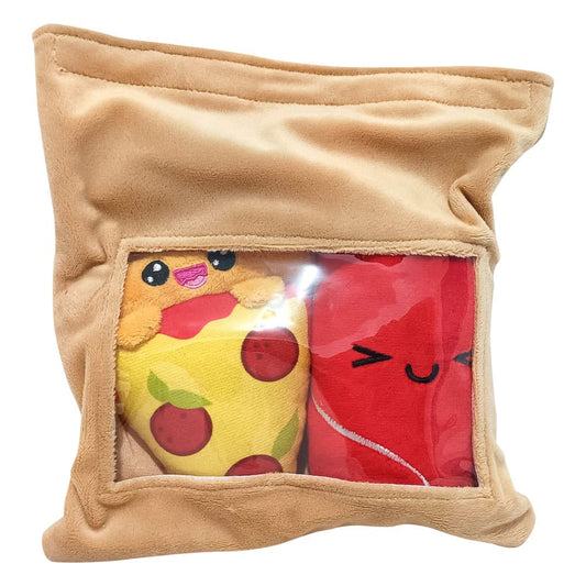 Yummis Together Plush Figures 2 Pack Pizza & Cola in Take Away Bag 21 cm        8053172181413