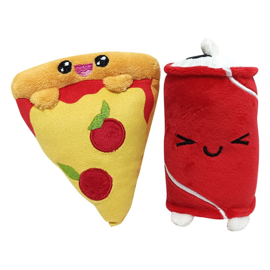 Yummis Together Plush Figures 2 Pack Pizza & Cola in Take Away Bag 21 cm        8053172181413