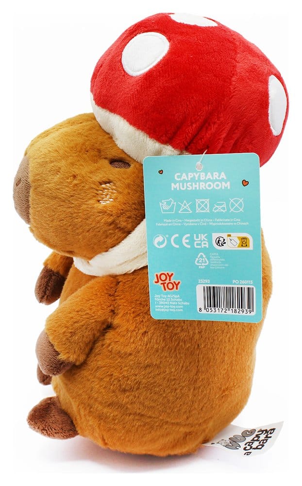 Capybara Plush Figure Mushroom 23 cm 8053172182939