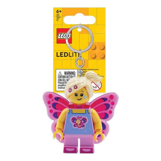 LEGO Iconic Light-Up Keychain Butterfly Girl 8 cm 4895028528379