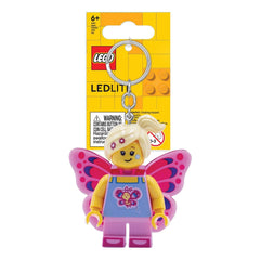 LEGO Iconic Light-Up Keychain Butterfly Girl 8 cm 4895028528379