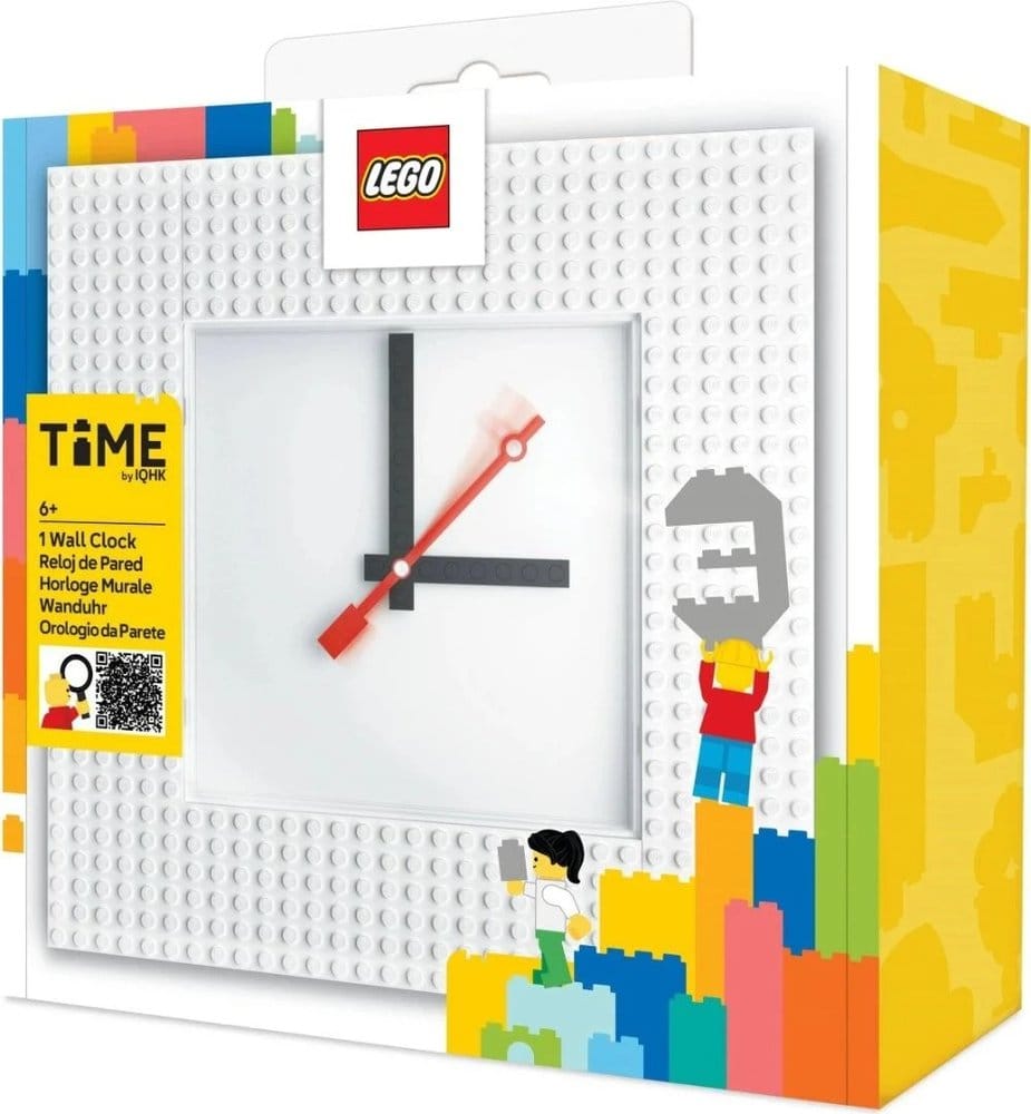 Lego Wall Clock Time by IQHK White 4895028537715