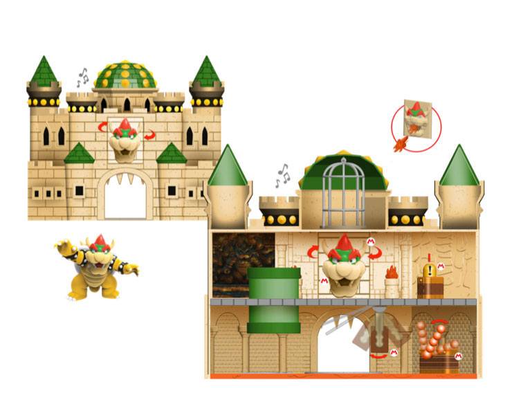 World of Nintendo Super Mario Deluxe Playset Bowser Castle 0192995400207