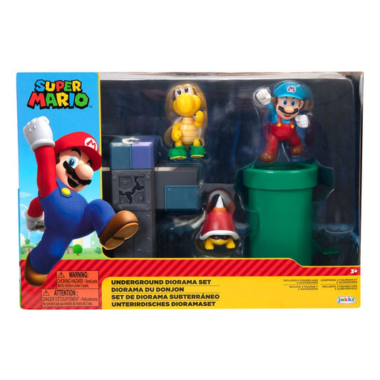 World of Nintendo Super Mario Diorama Set Underground 0192995404267