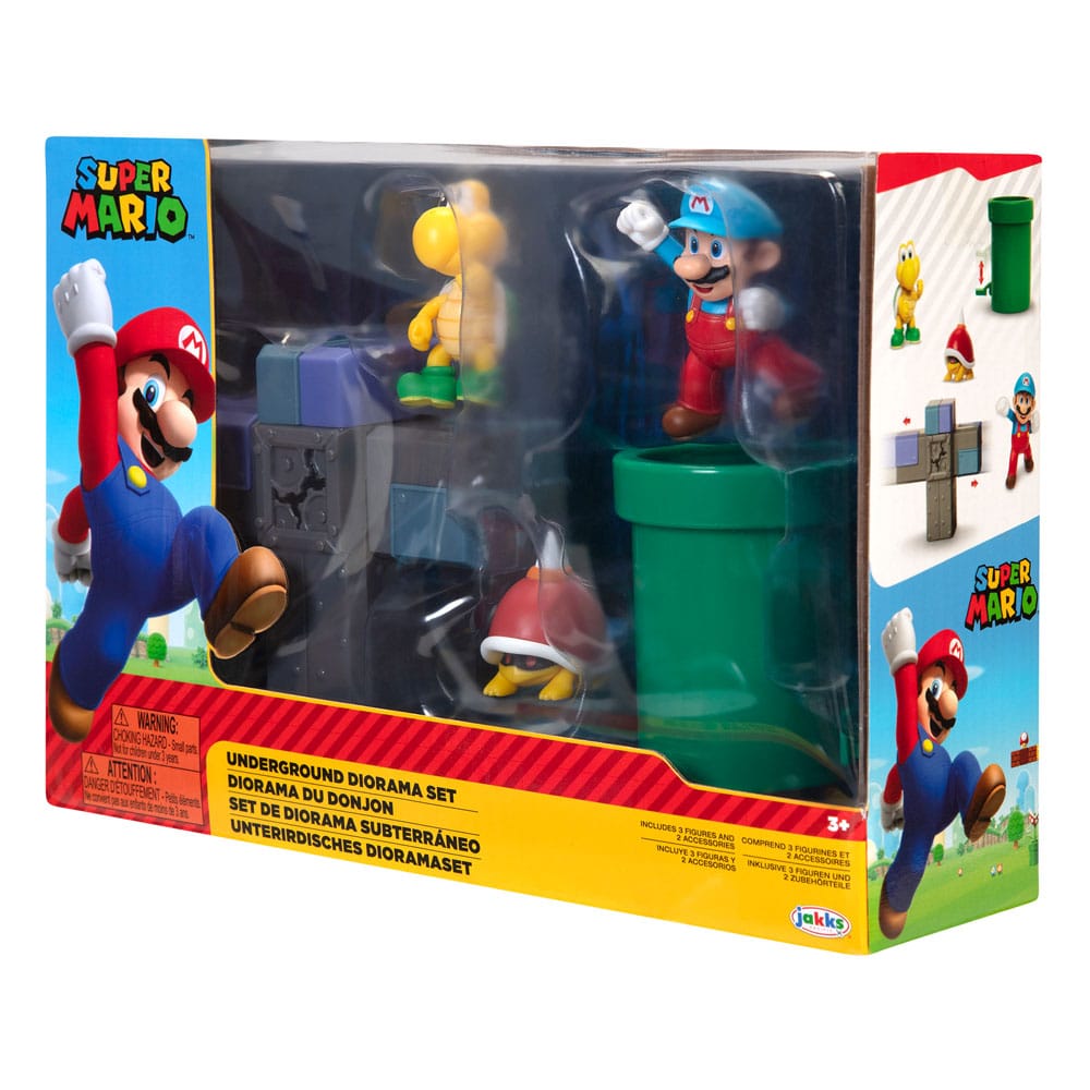 World of Nintendo Super Mario Diorama Set Underground 0192995404267