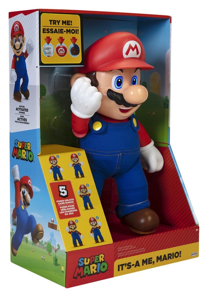 World of Nintendo Talking Action Figure It's-A Me! Mario 36 cm 0192995404304