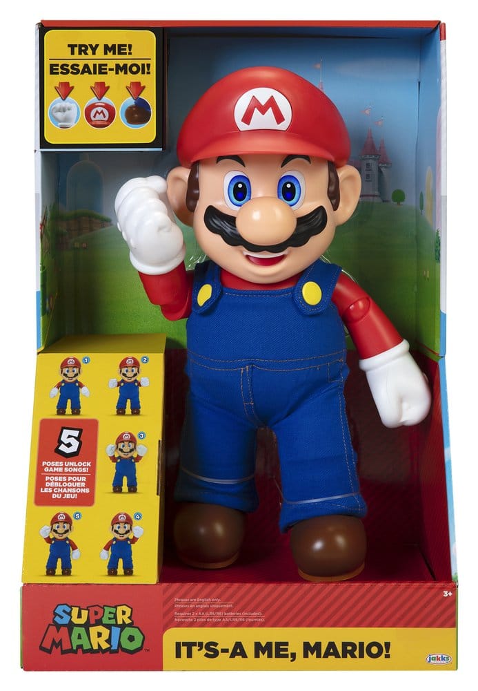 World of Nintendo Talking Action Figure It's-A Me! Mario 36 cm 0192995404304