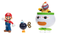 World of Nintendo Mini Figure 2-Pack Mario and Bowser Jr. Clown Car 6 cm 0192995410312