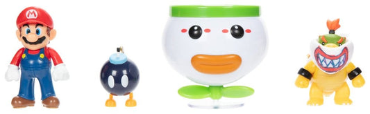 World of Nintendo Mini Figure 2-Pack Mario and Bowser Jr. Clown Car 6 cm 0192995410312