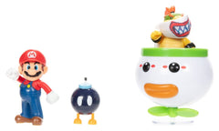 World of Nintendo Mini Figure 2-Pack Mario and Bowser Jr. Clown Car 6 cm 0192995410312