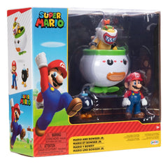 World of Nintendo Mini Figure 2-Pack Mario and Bowser Jr. Clown Car 6 cm 0192995410312