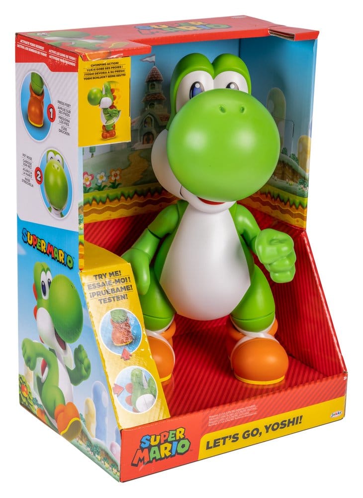 Super Mario Talking Action Figure Let's Go! Yoshi! 36 cm 0192995413993