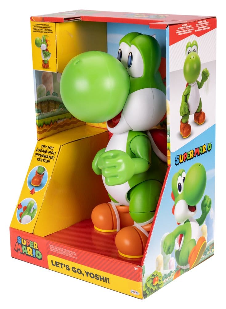 Super Mario Talking Action Figure Let's Go! Yoshi! 36 cm 0192995413993